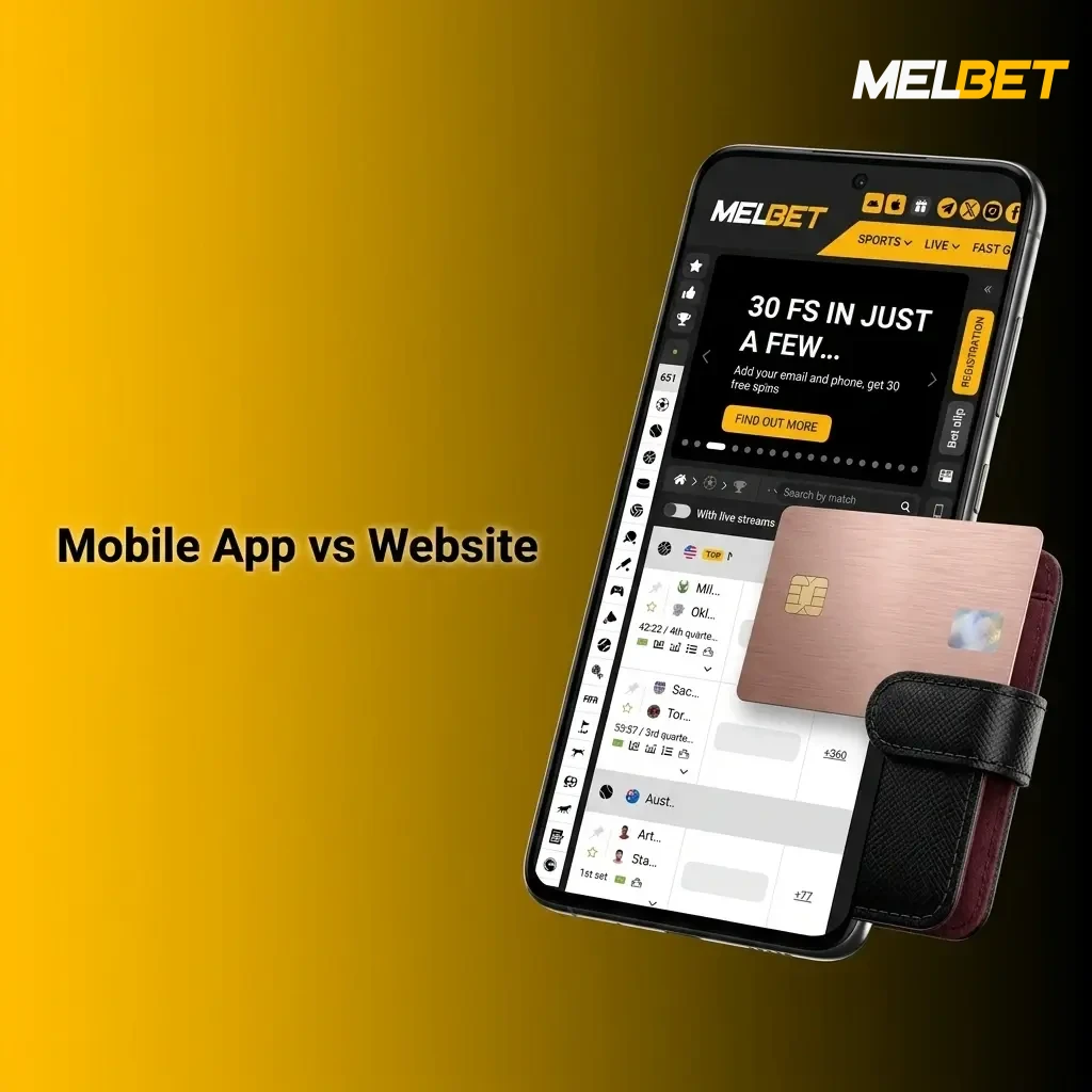Comparison table of mobile app vs website features including speed, security, notifications, and interface differences